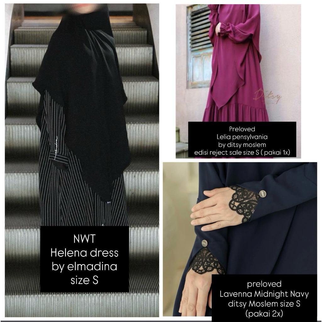 PRELOVED Aljena AA  Ditsymoslem : Fuse Khimar Reguler Vintage Khaki, Shabira Baca deskripsi)