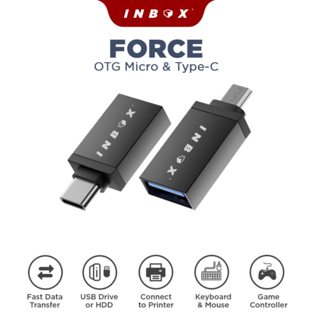 INBOX FORCE OTG Usb-A to Micro+Type-C Famale to Male