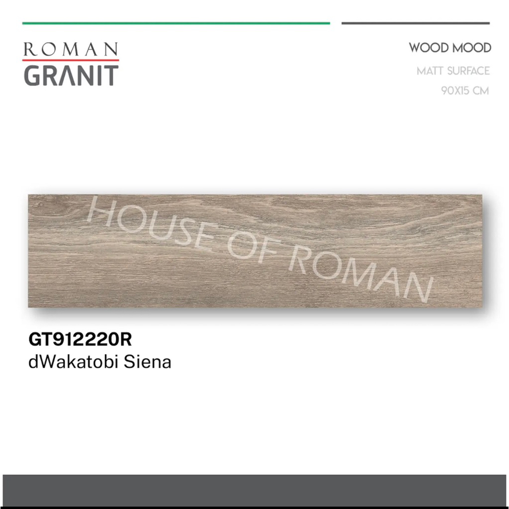Roman Granit 90x15 dWakatobi Siena GT912220R/Granit Wood Mood 15x90/Lantai Rumah Model Kayu