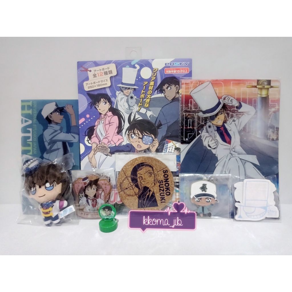Detective Conan Kaito Kid Clear File, Heiji Hatori CF, Shinichi-Conan Cllear Art Board, Gin Acrylic 