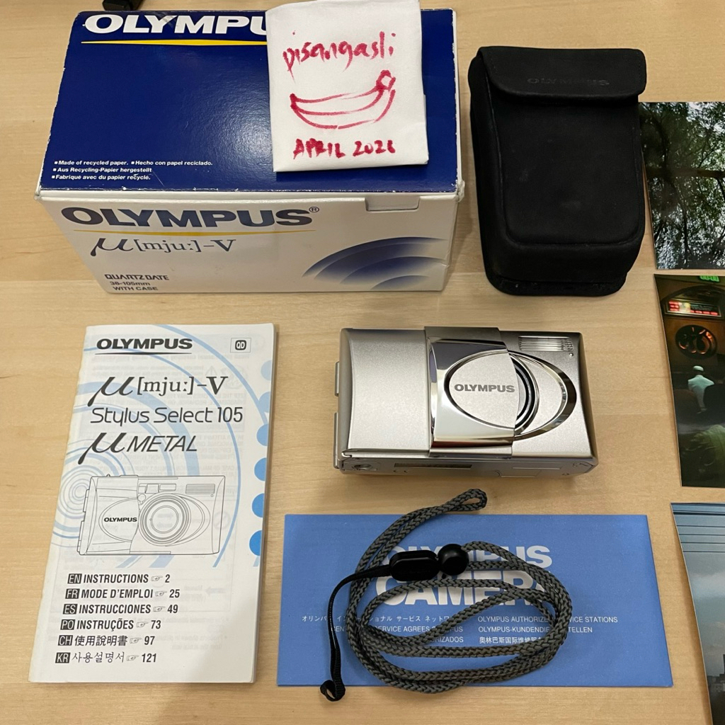 Olympus mju V Quartz Date Metal Stylus Select 105 Second Bekas Film Analog Kamera Point and Shoot Au
