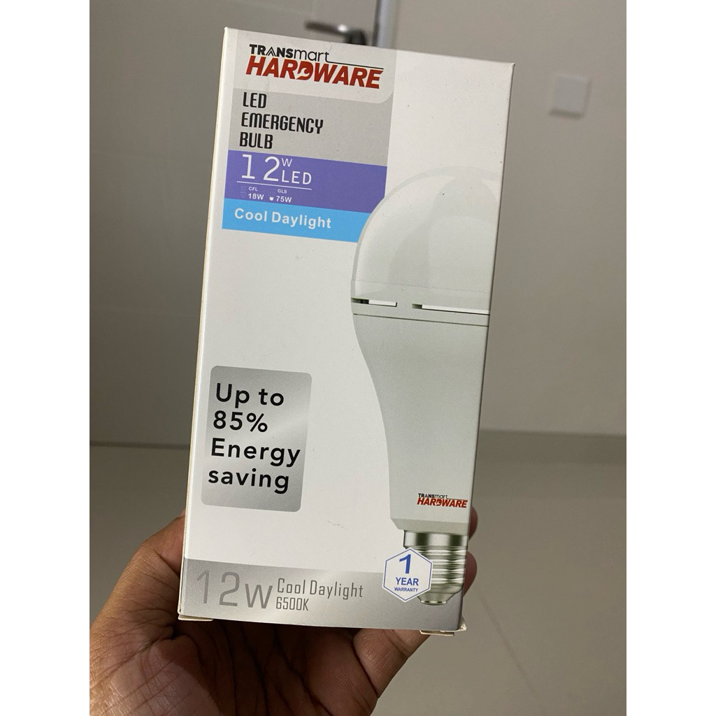 Lampu LED 12W Cool Daylight 6500K Transmart Hardware | Hemat Listrik Terang Maksimal | Bohlam LED Ru