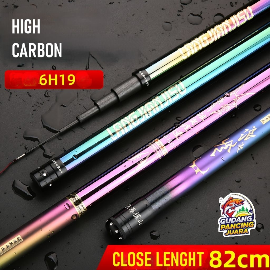 Tegek Langjianjisu Original Carbon Joran Pancing Ringan Action Hard/Kaku