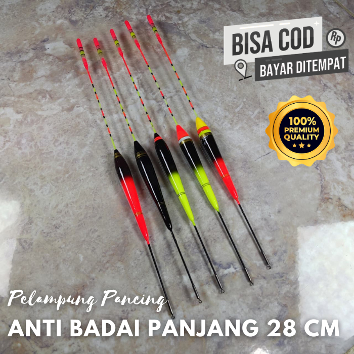 Pelampung Pancing Anti Badai Kayu | Tabung Starlite 26 - 28 cm | Kambangan Ringan dan Sensitif