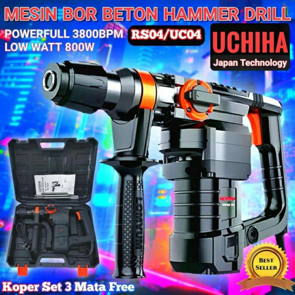 UCHIHA UC 04 Mesin bor beton 26 mm Sds plus Rotary Hammer Drill 30 mm