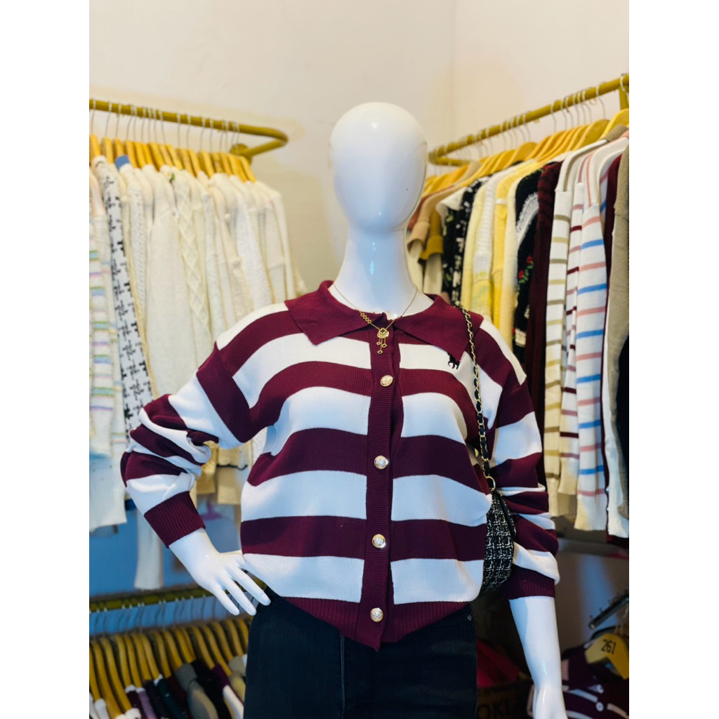 OLOP CARDIGAN SWIATER ATASAN WANITA (OLOP KERAH)