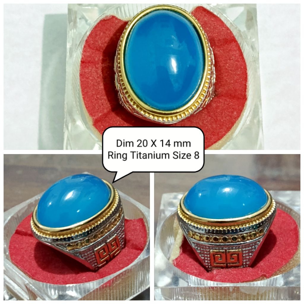 Natural Batu Biru Spritus Biru Langit Baturaja