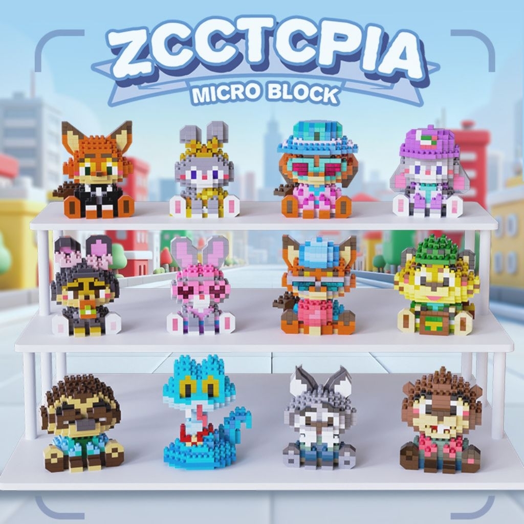Nano Blocks Bricks Karakter Kartun Lucu Zootopia – Mini Building Blocks DIY