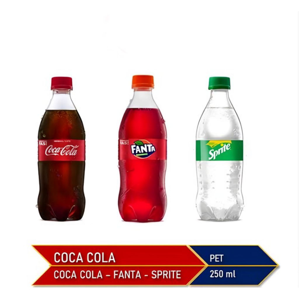 Minuman Soda (Sprite / Coca-Cola / Fanta) 250ml - 1 Dus (Isi 12 Botol)