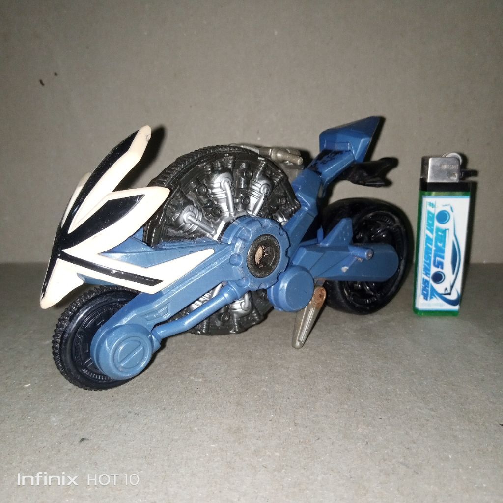 figure original bandai motorcyle power ranger samurai blue