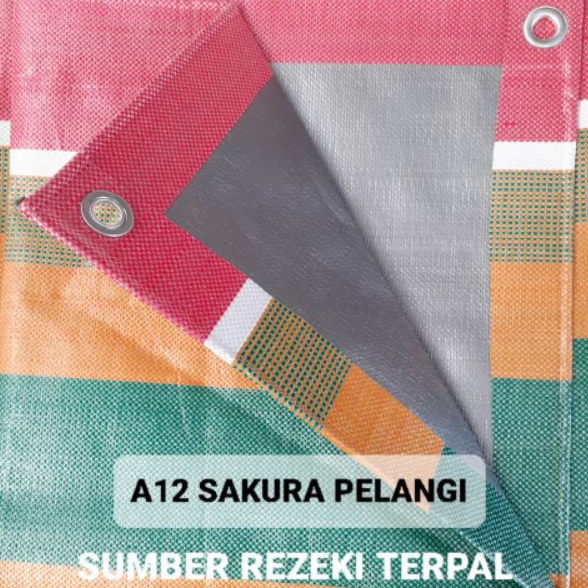 Terpal Tenda Sakura Pelangi 4x5 Meter A12 Terpal Serbaguna
