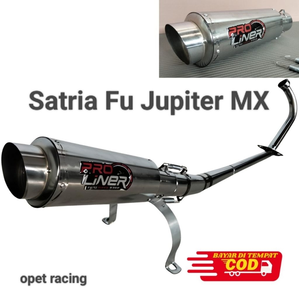 Kenalpot racing PROLINER satria Fu karbu satria Fu injeksi Jupiter MX old Jupiter MX new/135