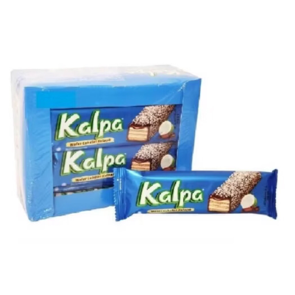 Kalpa Wafer Coklat Kelapa - Taburan Kelapa, Sensasi Coklat, Krim Kelapa