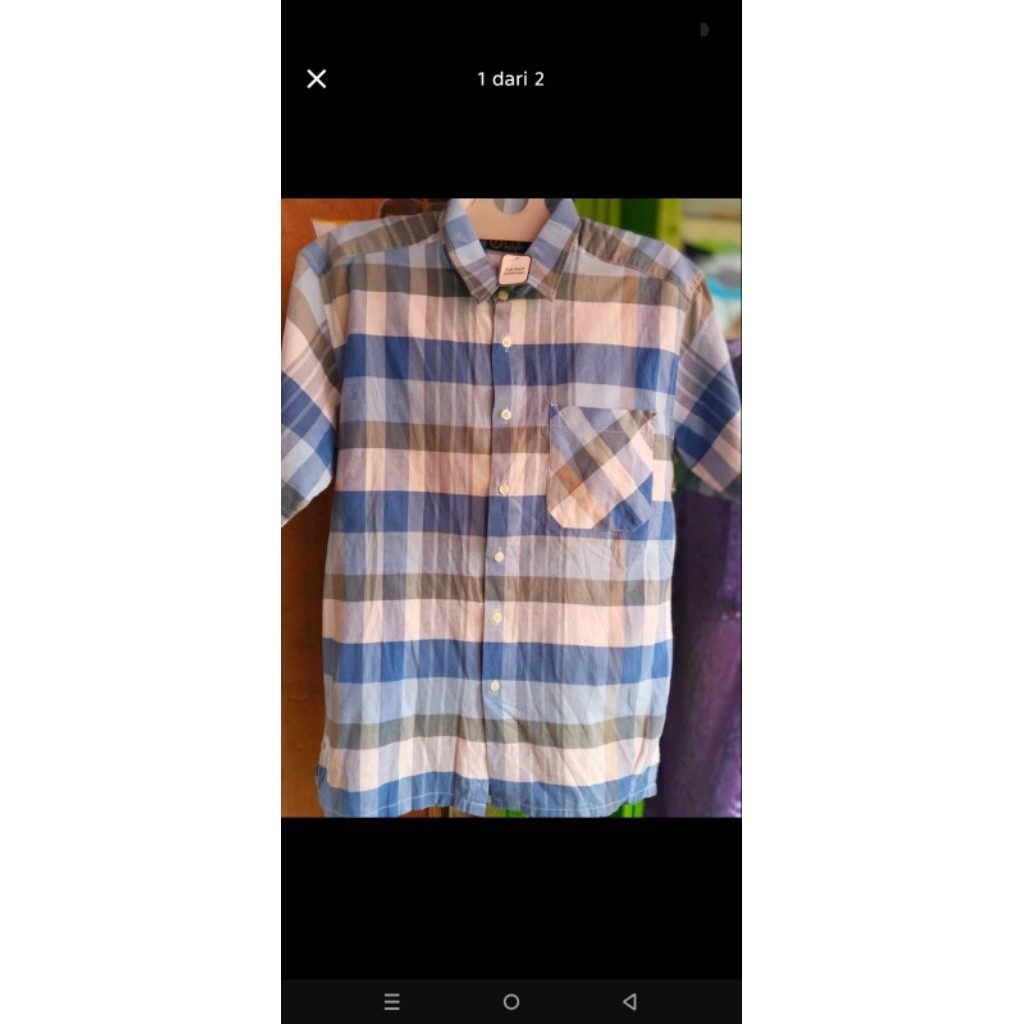 Kemeja Pria Kotak Warna Biru