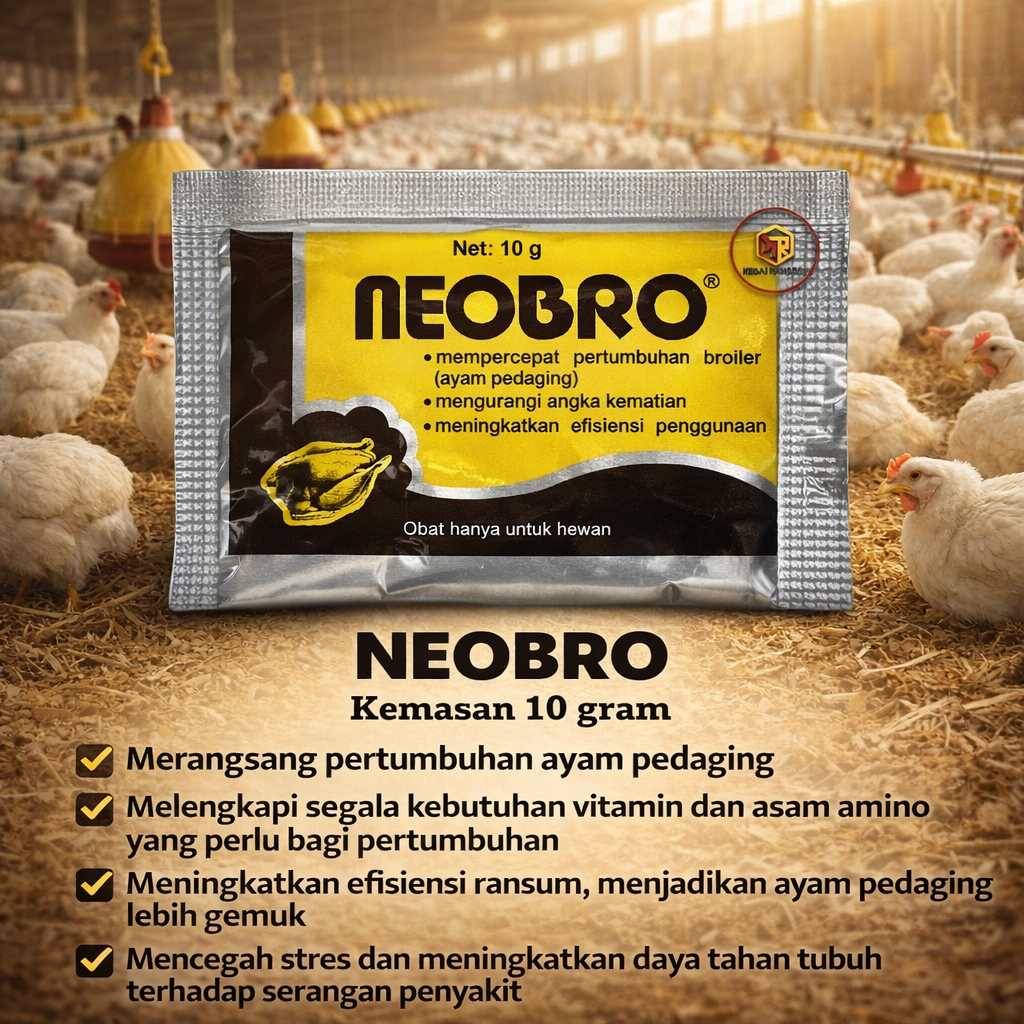 NEOBRO 10gr Vitamin Ayam Pedaging Broiler Penggemuk Ayam Multivitamin Asam Amino