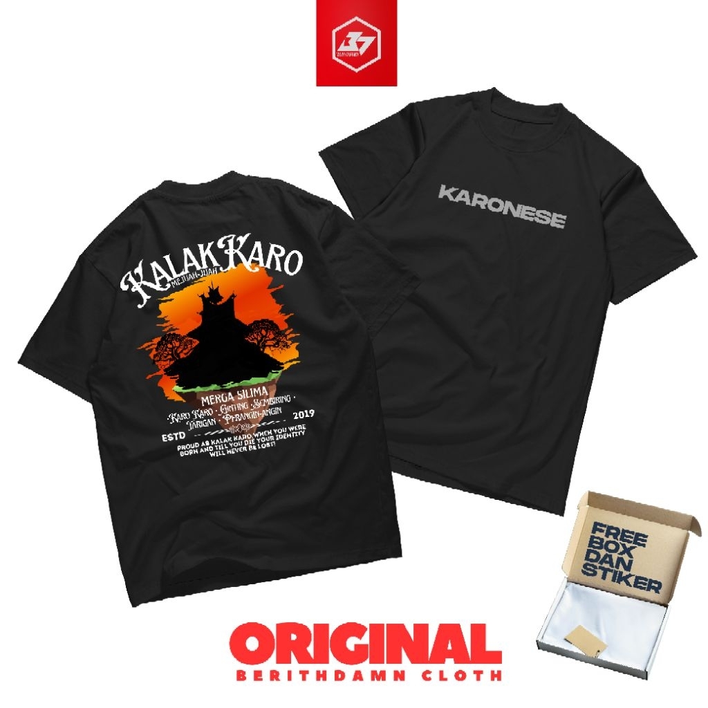Kaos KALAK KARO Premium Cotton 24s Kaos Marga Batak T-Shirt Dewasa Unisex Berithdamn Cloth