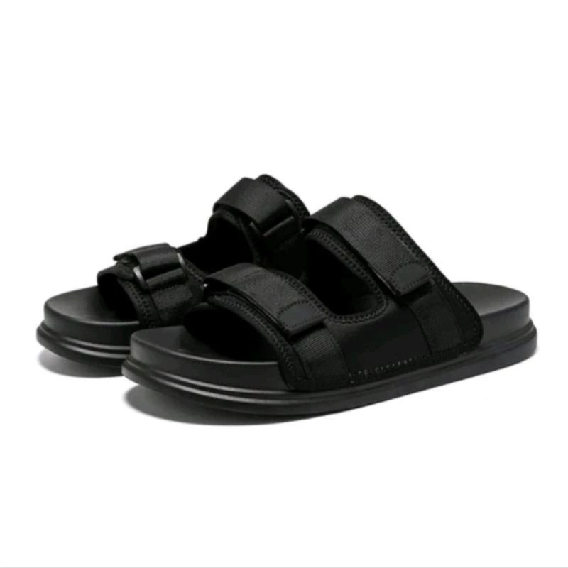 Sandal Slop Pria Kekinian Sendal Gunung Traveling Terbaru Mose 2024 Style Korea Sandal cowok hitam
