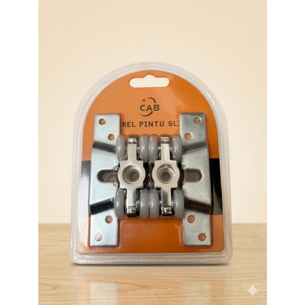Rel Pintu Sliding CAB 23mm Set Lengkap – Roda Rel Lemari Geser / Rel Pintu Dorong / Sliding Door Rol