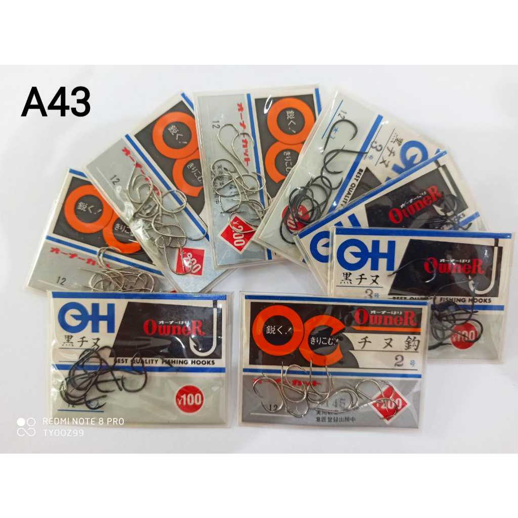 A43 # Kail Pancing Owner Chinu Silver Klasik Tanpa Lubang