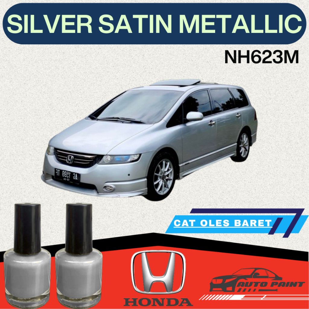 Cat Oles Mobil Satin Silver Metalic NH623M Honda Perak Abu Metalik