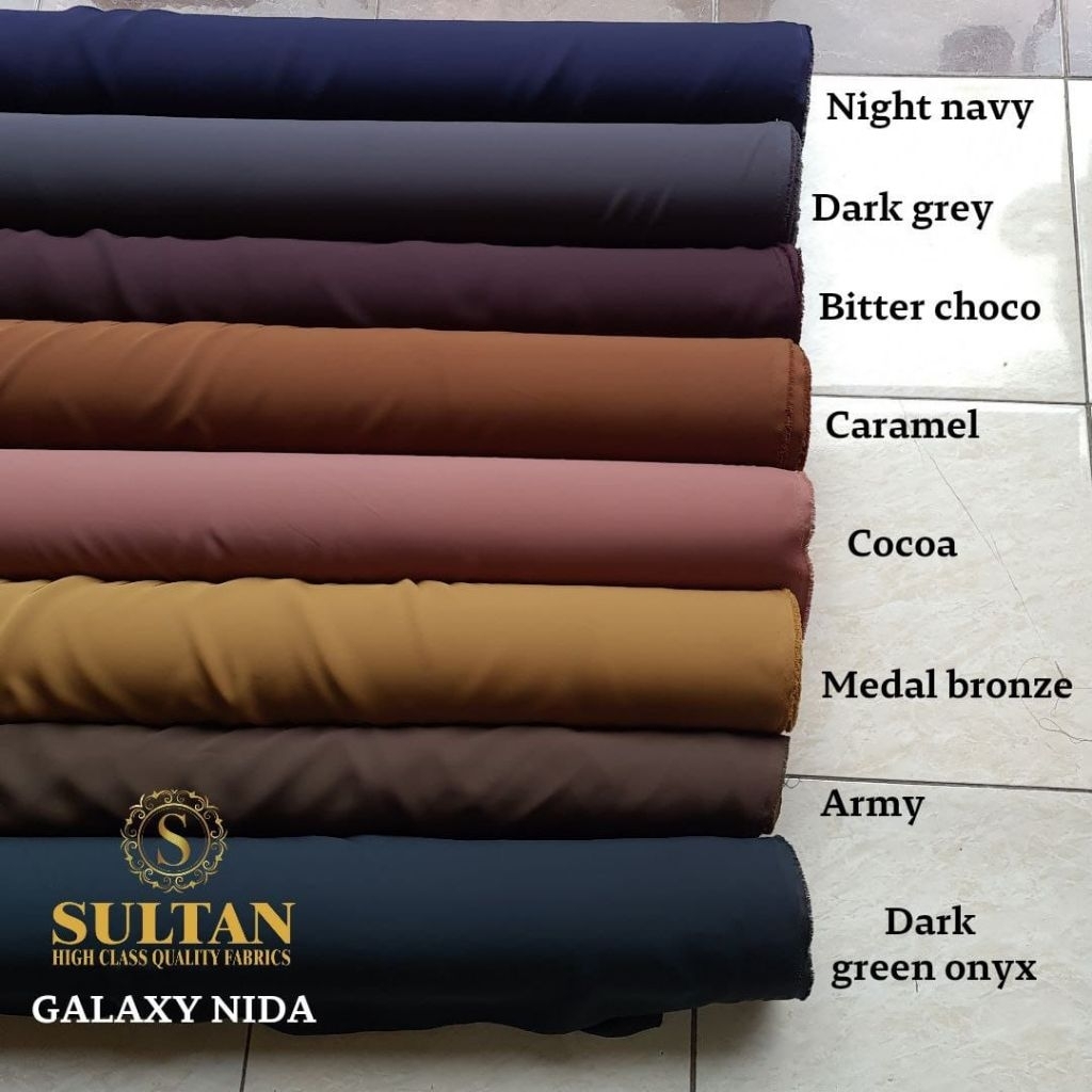 Kain Abaya Sultan Galaxy Nida All Colours