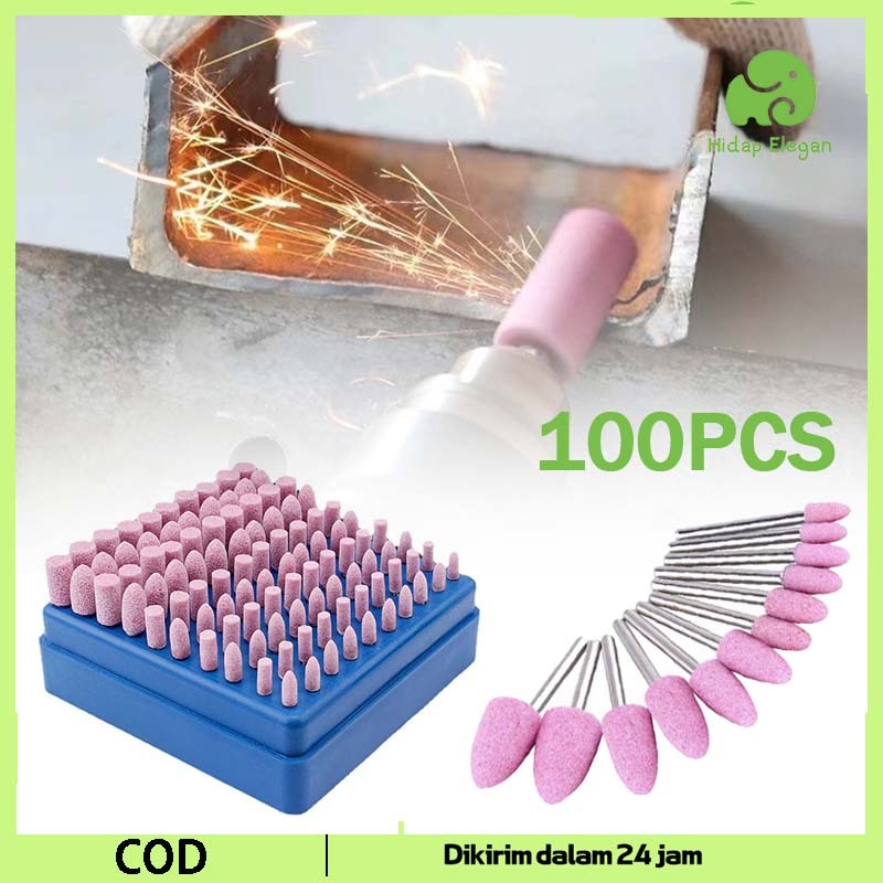 Mata Bor Asah Gerinda Mini 100pcs Berbentuk Kerucut Mata Bor Mini Gerinda Multifungsi Mata Grinda Bo