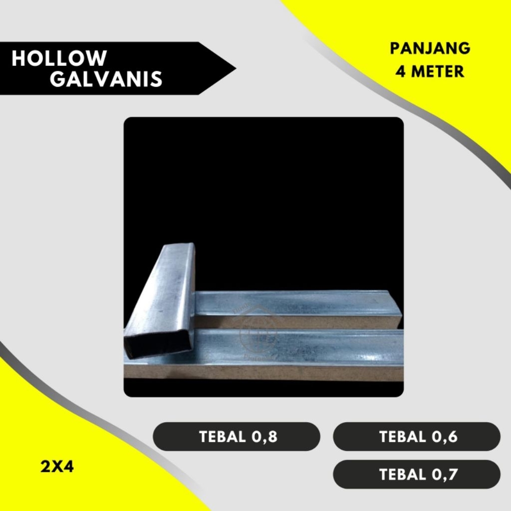 Hollow galvanis 2x4 / Hollow 0,6 4 meter / Hollow 0,7 4 meter / Hollow 0,8 4 meter / Holo 2x4 0.6 / 