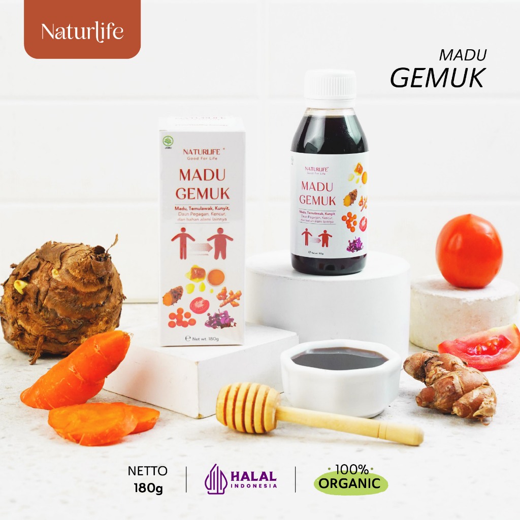 NO.1 MADU GEMUK NATURLIFE / MADU PENGGEMUK BADAN / PENGGEMUK BADAN BPOM PERMANEN / MADU PENAMBAH NAF