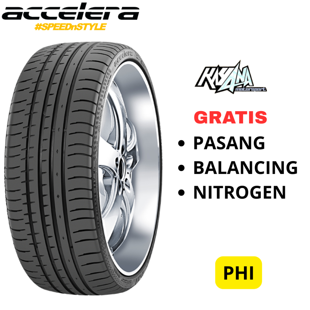Ban Mobil Ring 20 ACCELERA PHI 225 35 R20 Ban Tubles Murah