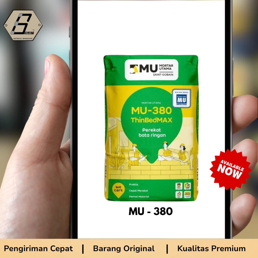 SEMEN MORTAR UTAMA MU - 380 LEM BATA RINGAN