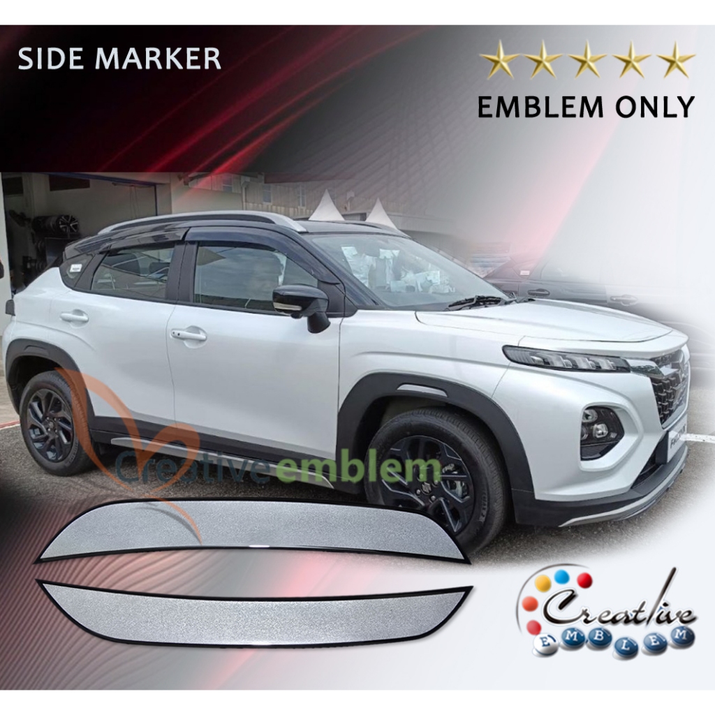 Side Marker Emblem Suzuki FRONX Depan Belakang Putih Polet Hitam