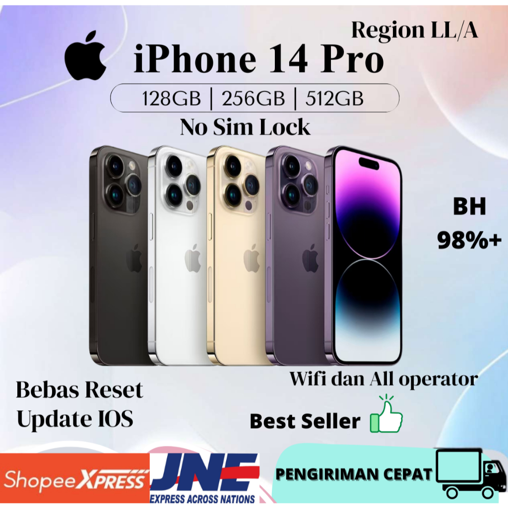 IP 14 PRO 128GB 256GB 512GB Second Ex  inter Original 100% Mulus