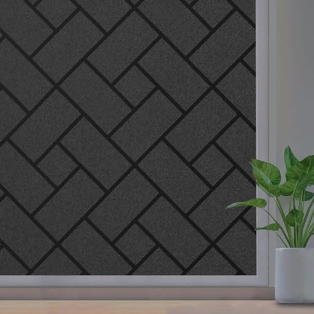 Film Kaca Gelap Privasi Stiker  diagonal persegi Jendela Tanpa Lem Mudah Dilepas