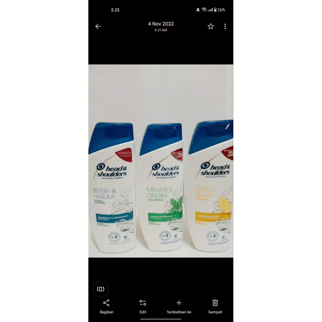 Head and shoulders shampo 160ml dan 300ml all variant