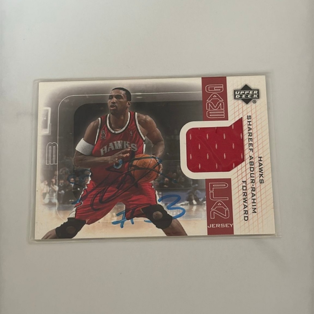 2002-03 Upper Deck Game Plan Jersey Hawks Card #SAGP Shareef Abdur-Rahim Basketball Card