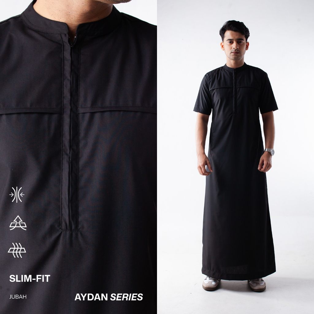 Sarimbit Studio - Jubah Thobe Saudi Pria Aydan Series Warna Putih BY HURIM