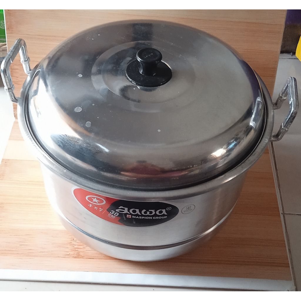 Panci Pengukus Kukusan Dandang Soblok Aluminium Maspion Jawa 30 cm khusus pengirimam instan