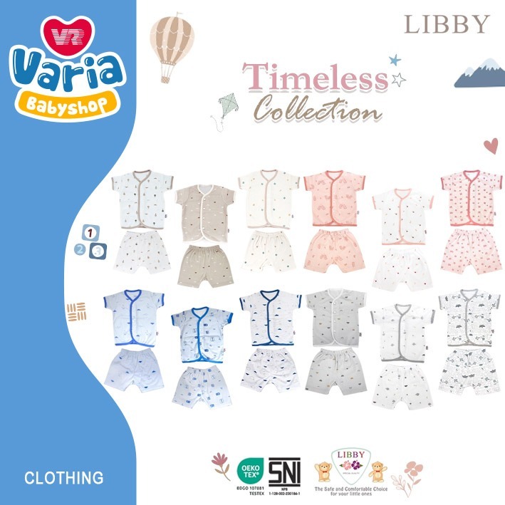 Libby Baju Pendek Celana Pendek Timeless Collection / Setelan Anak Unisex | LIBBY BABY