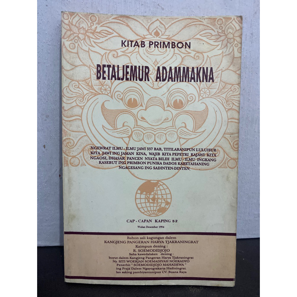 Buku Original KITAB PRIMBON BETALJEMUR ADAMMAKNA PRIMBON JAWA