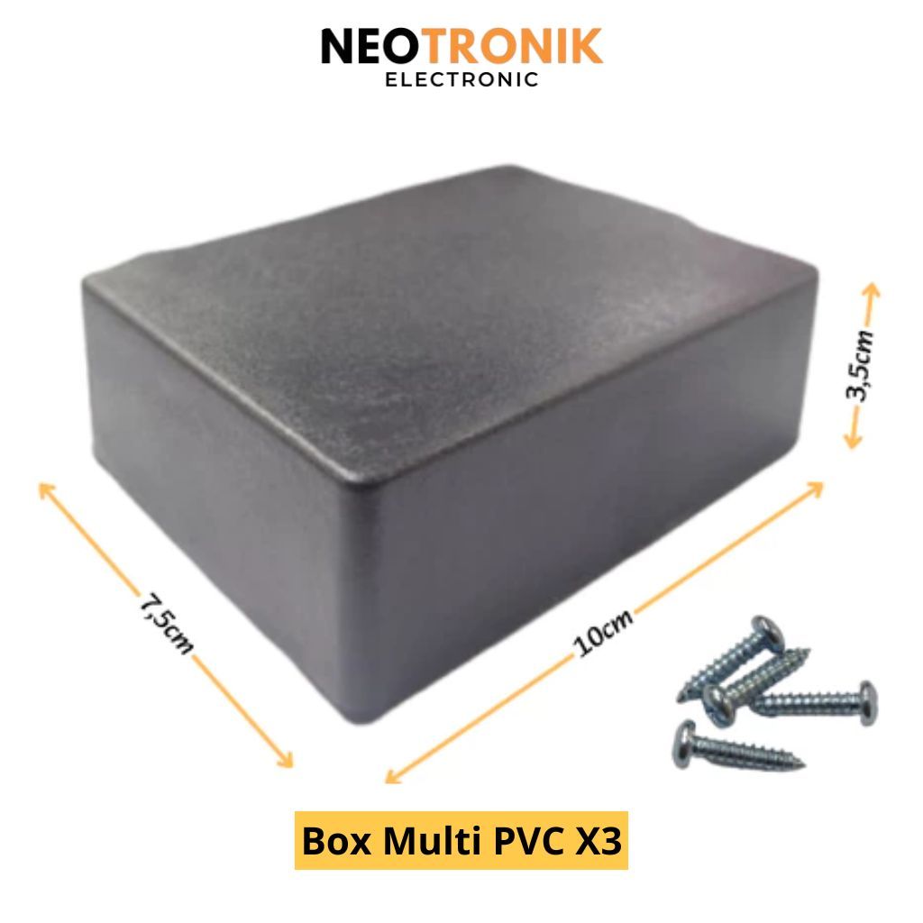 Box Kotak Hitam Elektronik DIY Box Multi Serbaguna X3 PVC