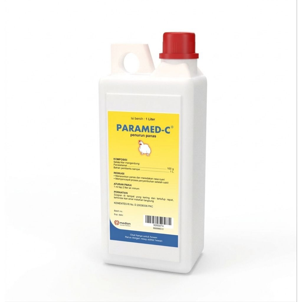 PARAMED 1 LITER - MEDION - OBAT PENURUN PANAS PADA AYAM