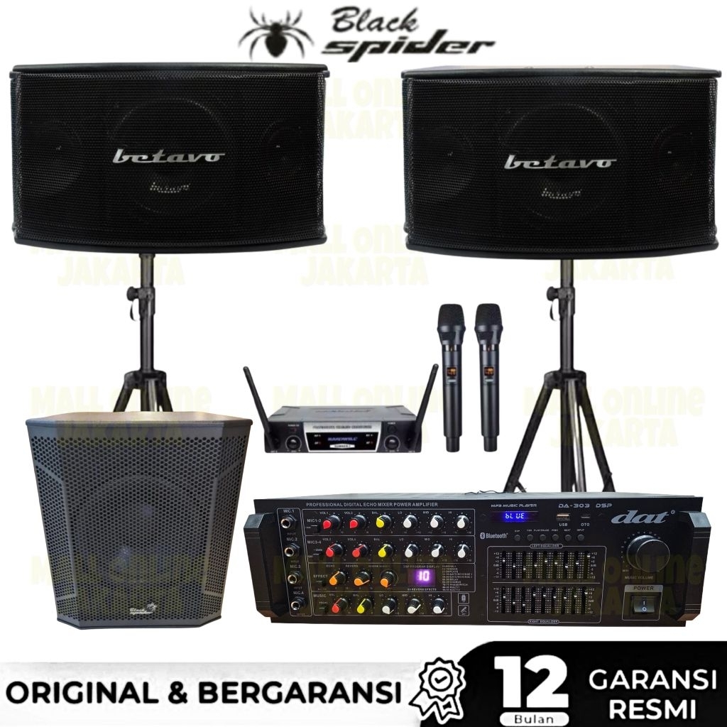 Paket karaoke betavo 10 subwoofer aktif 12 inch sound system