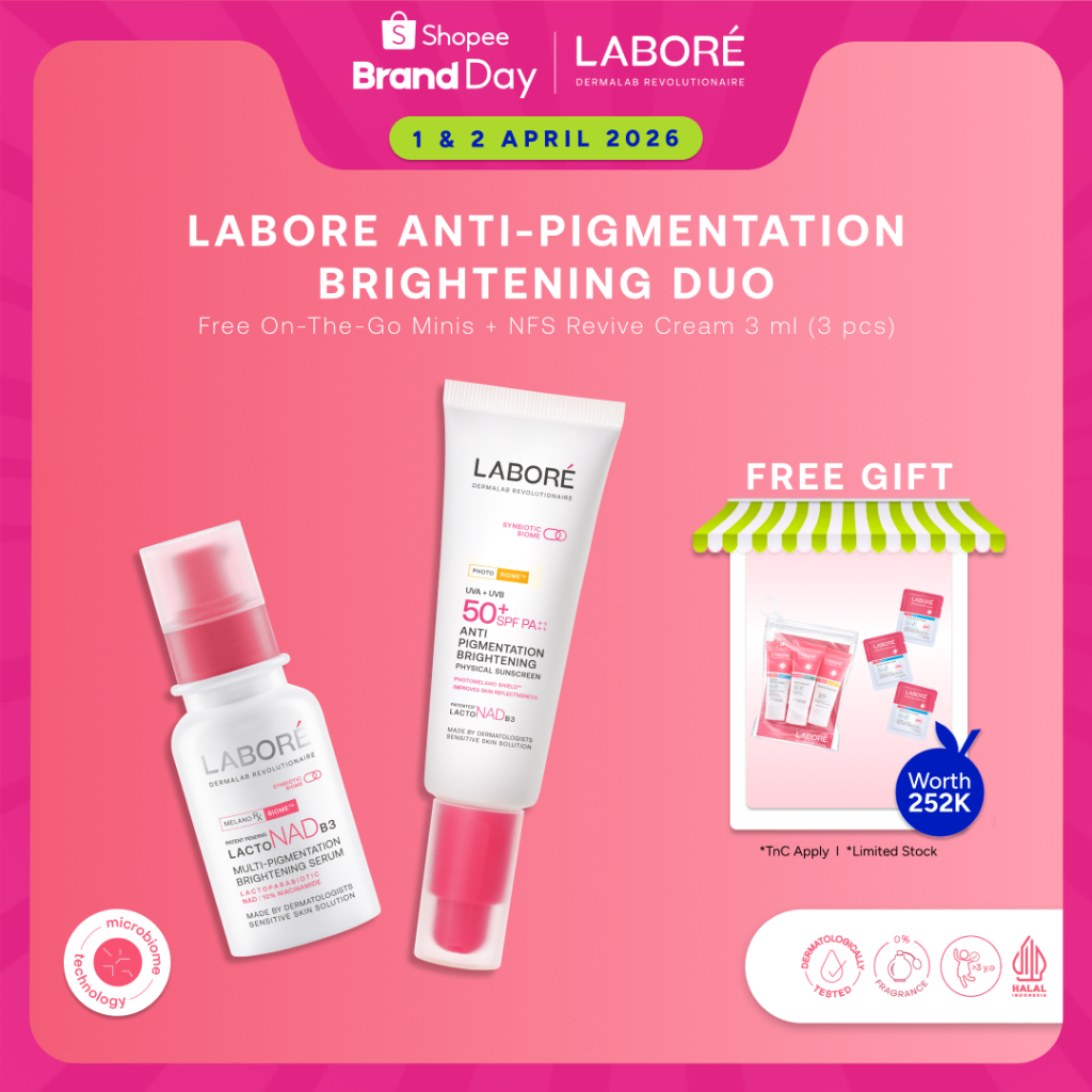LABORE Skin Brightening Solution Complete Set - LABORE Sensitive Skin Care GentleBiome Mild Cleanser
