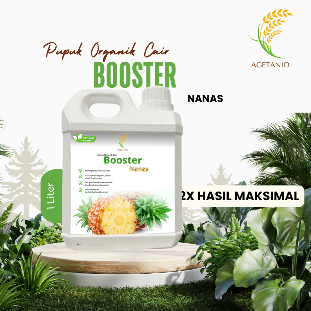 Pupuk Booster Nanas Berbuah Besar & Manis | POC Nanas Organik 1L | Pupuk Perangsang Buah Nanas Cepat