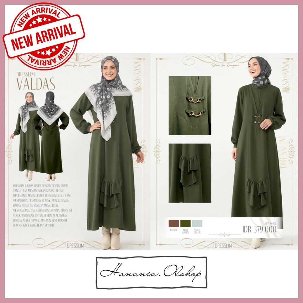 DISKON RABBANI - NEW ARRIVAL Dresslim Valdas Rabbani | gamis rabbani | gamis polos | dress lebaran |