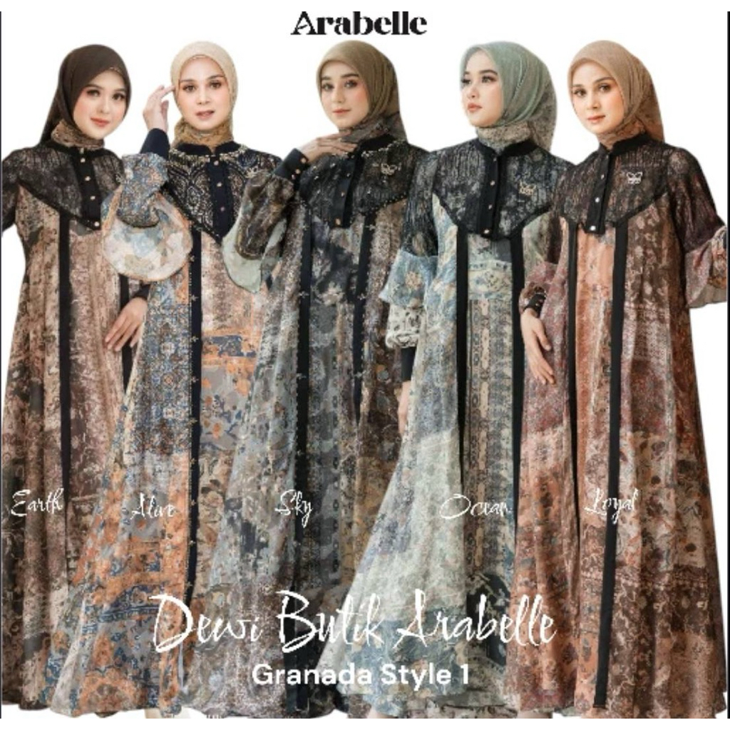 ARABELLE SCARF SERIES GRANADA STYLE 1 PAYET DAN NON PAYET MATT CHIFFON GLISTER PREMIUM X CERUTY BABY