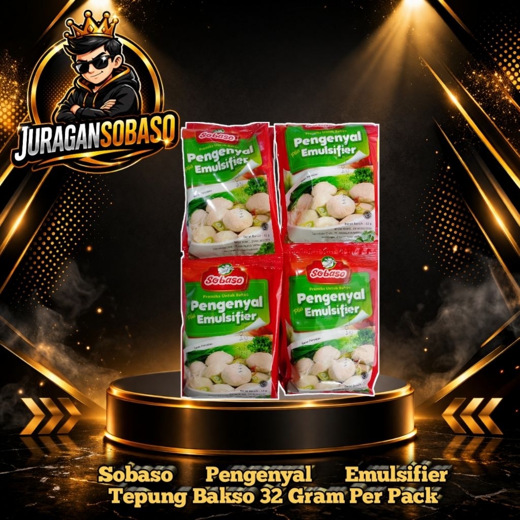 Sobaso Pengenyal Emulsifier Tepung Bakso 32 gram Per Pack