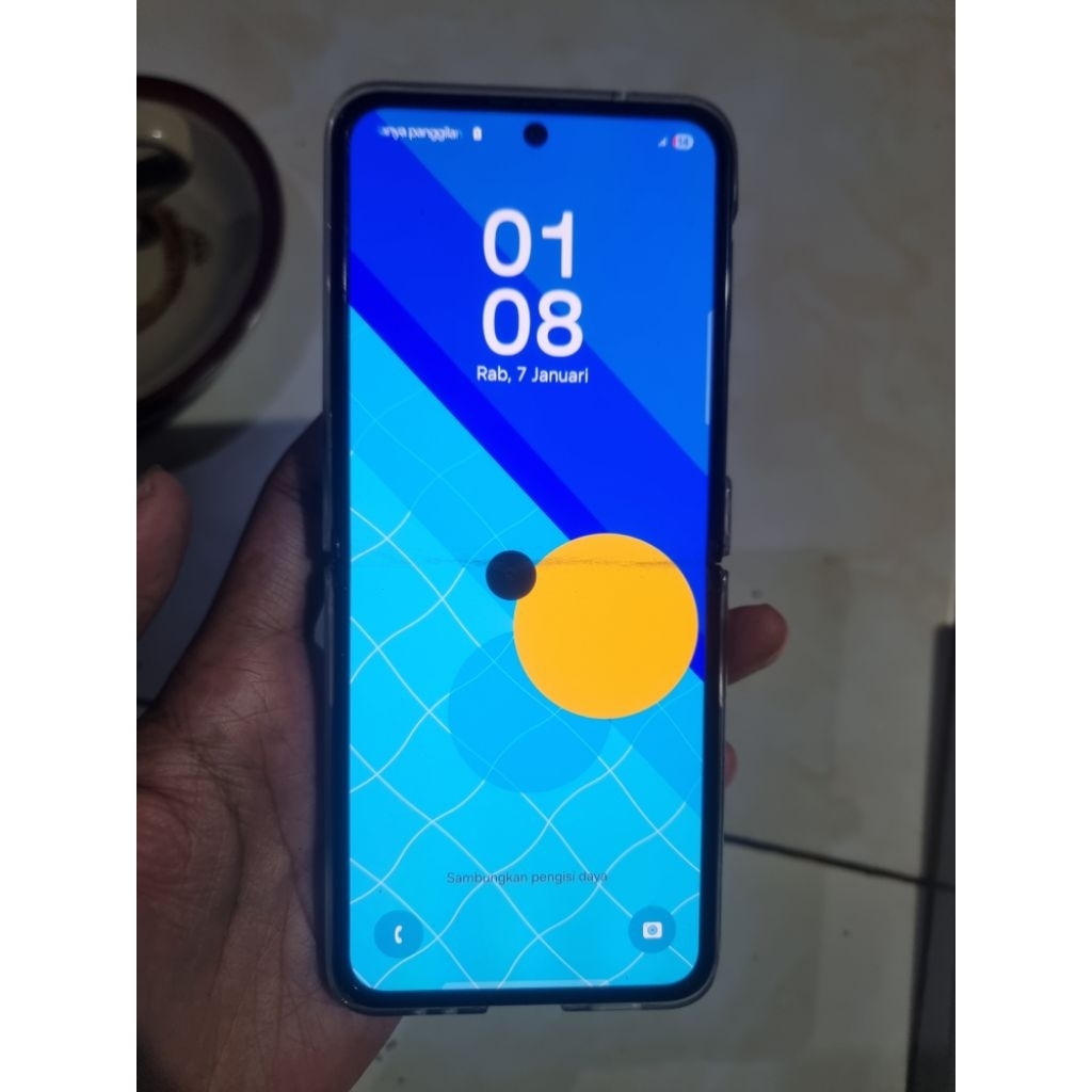 lcd samsung z flip 4 minus noda kerut