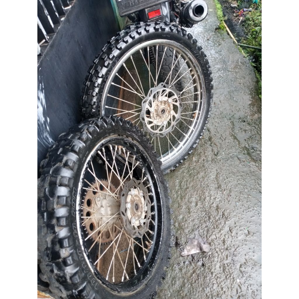 welset 18 21 tromol padet ori klx ring besi pulset girr piringan