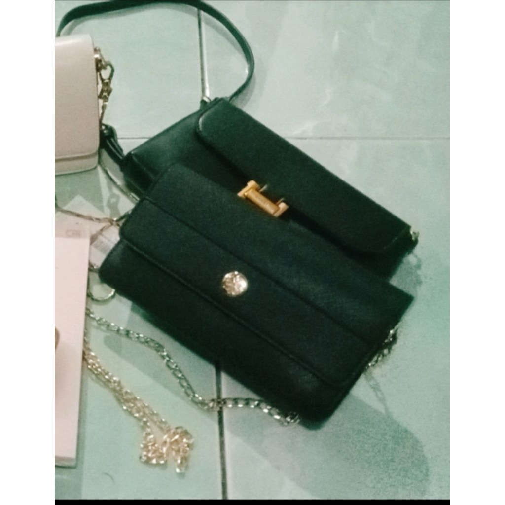 TAS LES CATINO HITAM, Oneda Hitam, Les catino Putih, Tote bag Pink,Novel satine